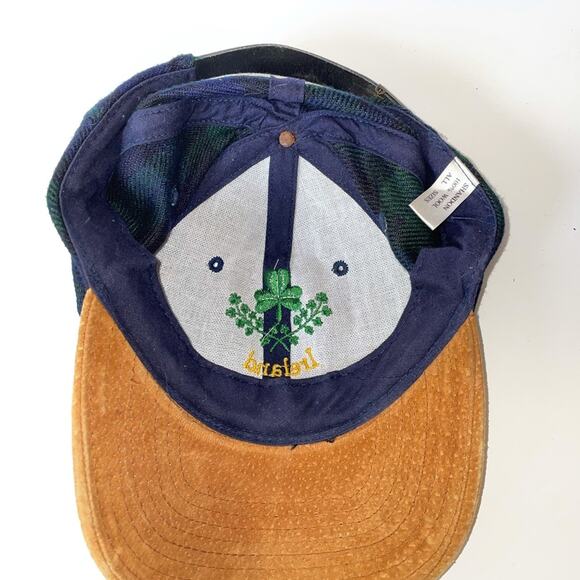 Shandon Ireland 100% Wool Cap Suede Brim Tartan Plaid Adjustable Classic OS - Picture 6 of 8